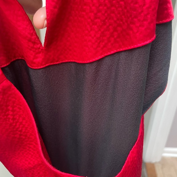 Gryphon red silk dress with short underskirt. Divine - Picture 5 of 8